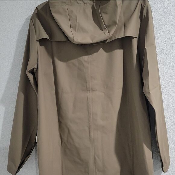 RAINS Rain Jacket Raincoat Taupe- Unisex Size XL NWT - Picture 7 of 8